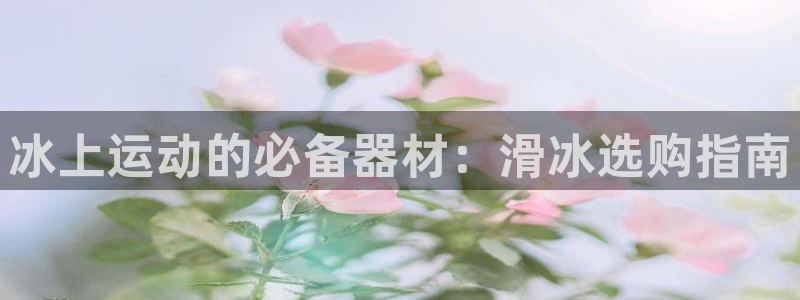 星欧娱乐扣款流程详解图：冰上运动的必备器材：滑冰选购