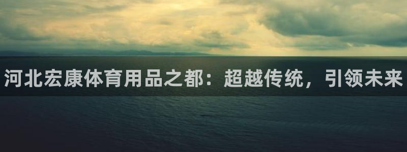 星欧娱乐是正规平台吗：河北宏康体育用品之都：超越传统，引领未